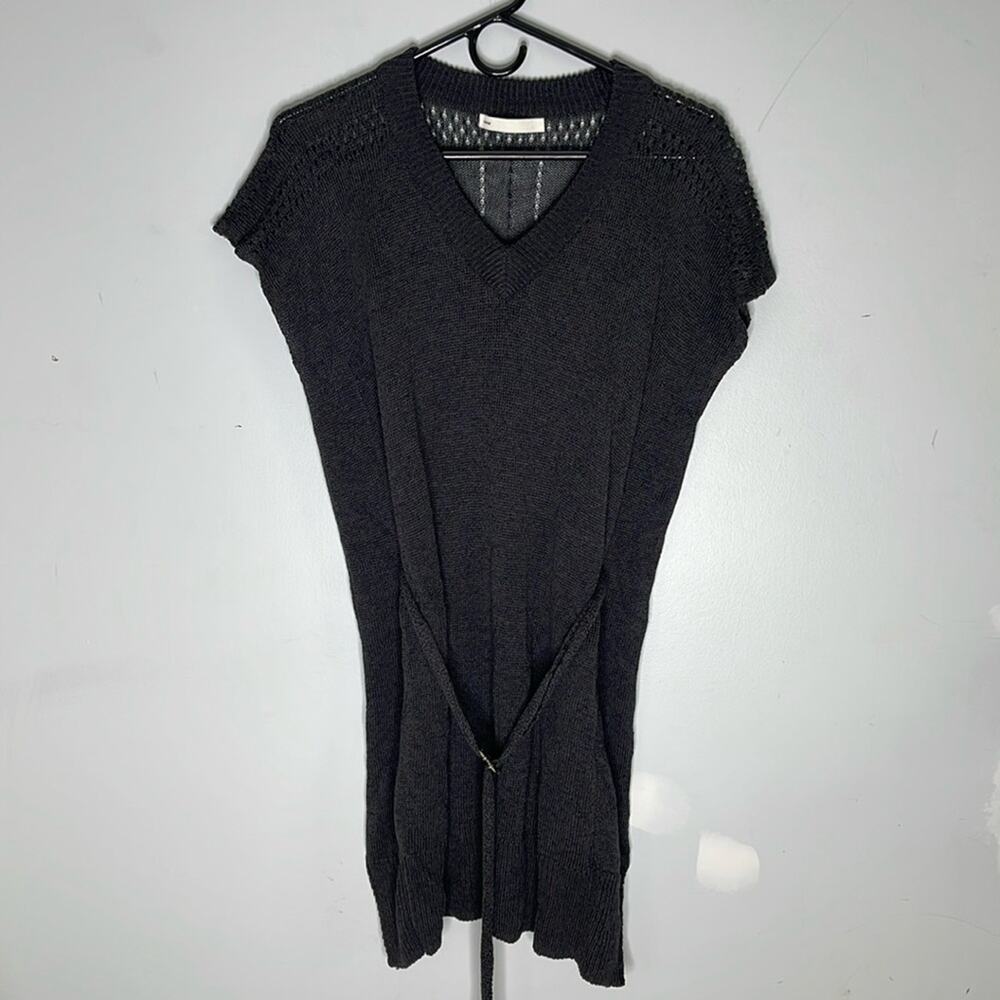 INITIAL Gray Knit Linen Blend Tunic / Dress Size Medium